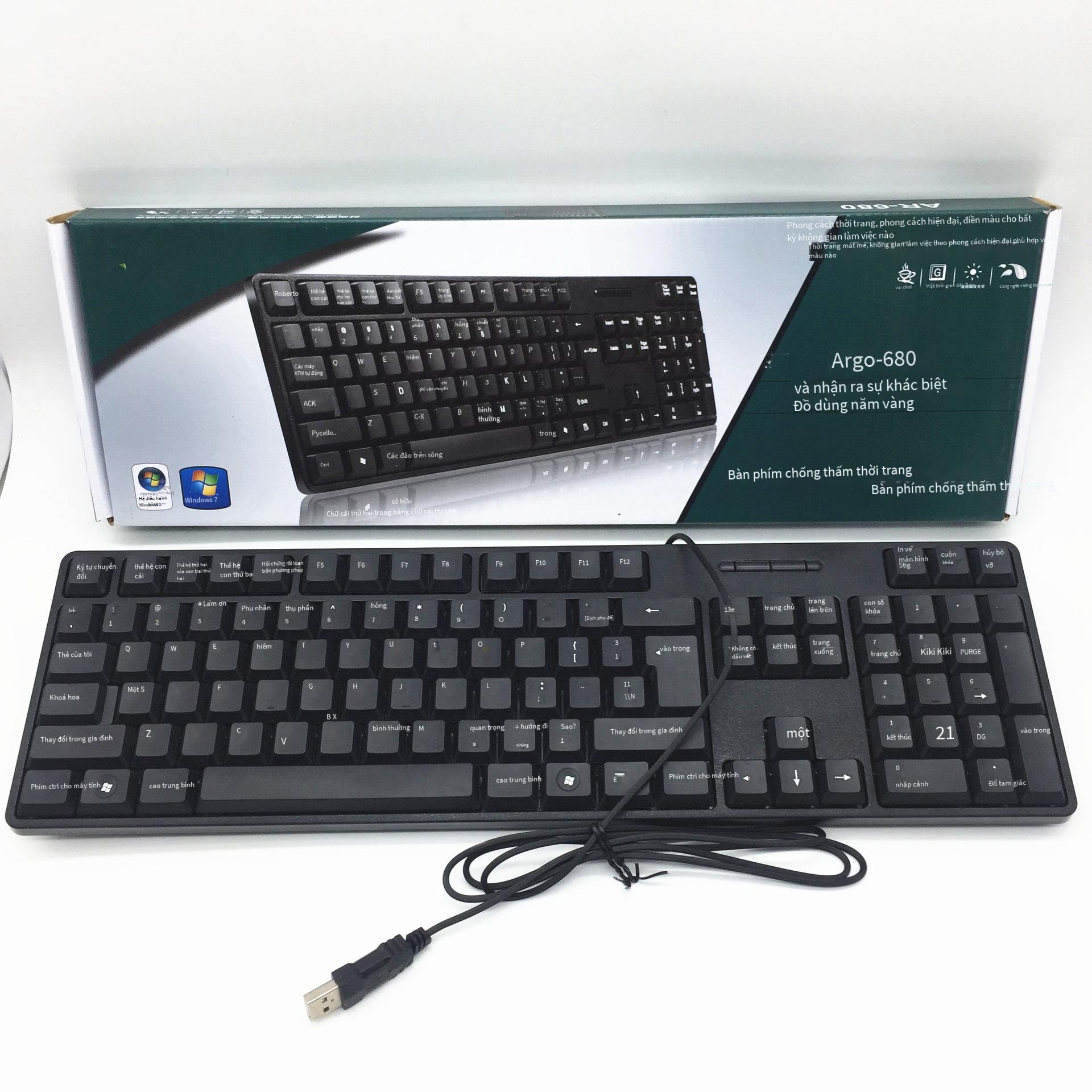 Vận Chuyển Nhanh Hàng Mới Về 680 Bàn Phím Có Dây USB Bàn Phím Có Dây Máy Tính Xách Tay Máy Tính Để Bàn Bàn Phím Chống Nước Bàn Phím Chuột