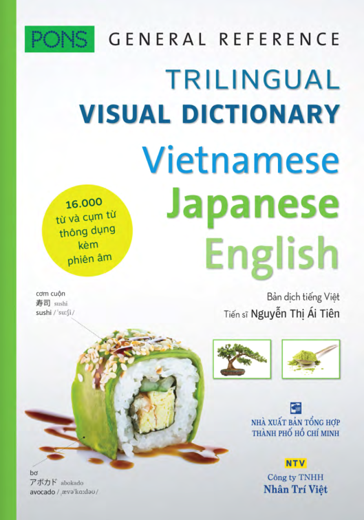 Sách PONS GENERAL REFERENCE – TRILINGUAL VISUAL DICTIONARY Vietnamese–Japanese–English