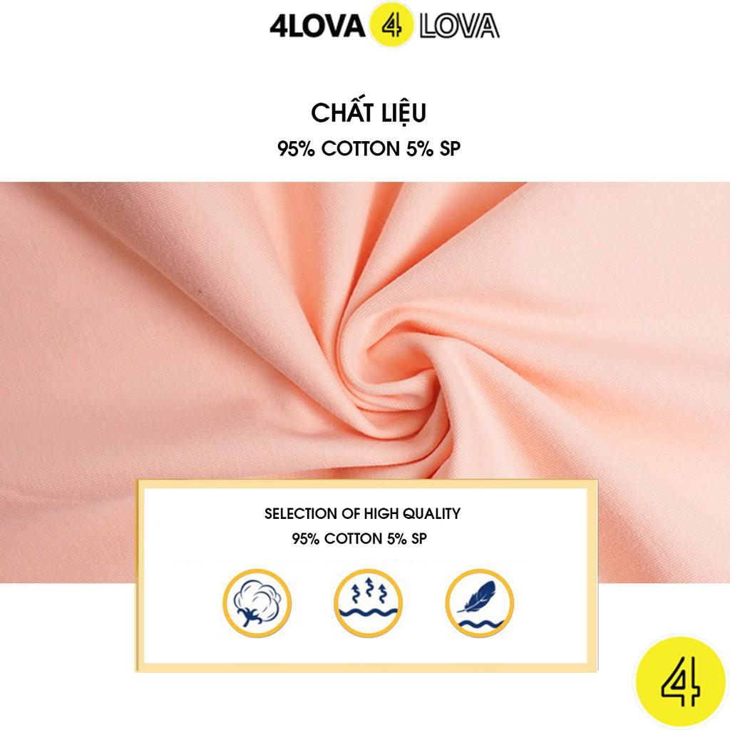 Bộ cộc tay thun quần áo chất cotton mùa hè cho bé 4LOVA size đại chính hãng từ 28-44 kg