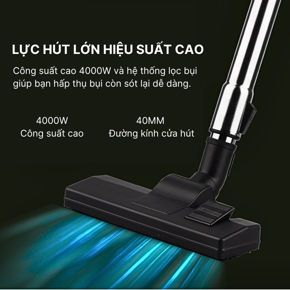 Máy hút bụi cầm tay SOKANY SK-13003R, SK-13005B công suất 4000W, giảm tiếng ồn, lực hút mạnh, hút được tóc, lông động vật - HÀNG CHÍNH HÃNG