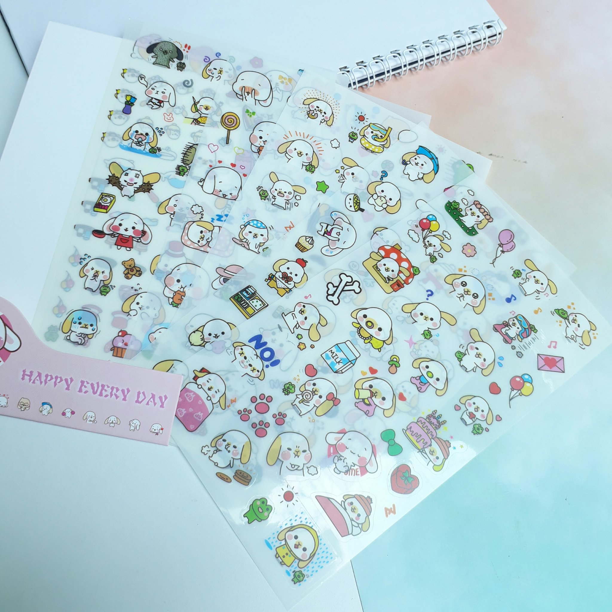 Bộ 6 Miếng Sticker Cún Con Happy