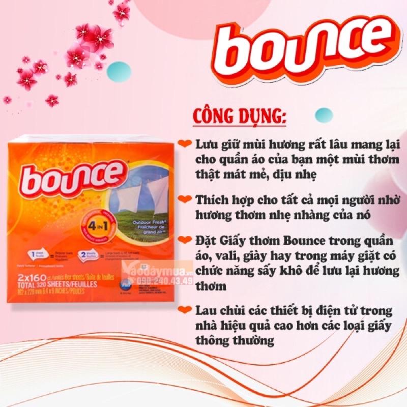 Giấy thơm quần áo Bounce 160 tờ