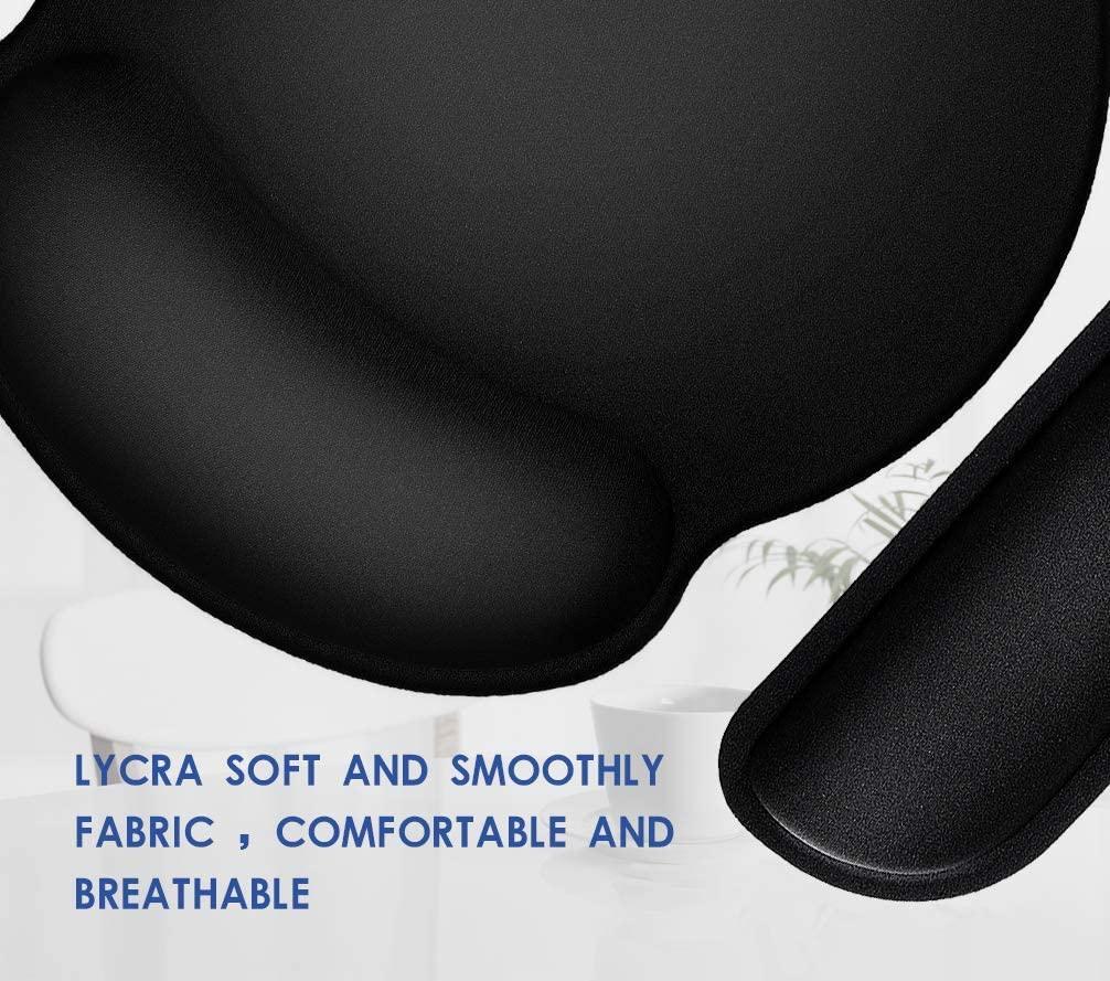 Bàn di chuột công thái học với phần tựa cổ tay, bộ bàn phím và tấm lót chuột Memory Foam