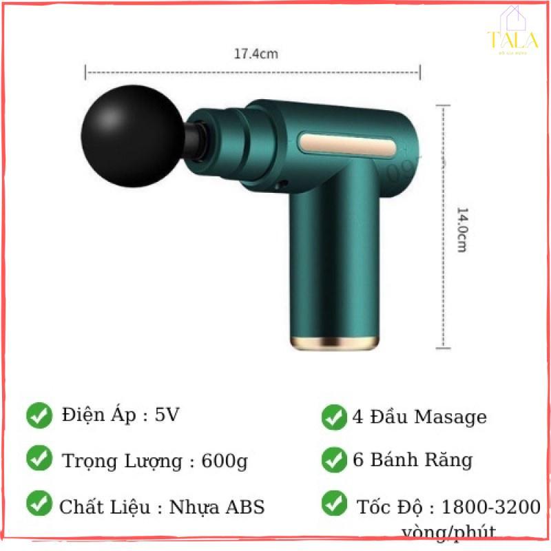 Máy Massage Mini 4 Đầu 6 Tốc Độ, Máy Massage Cầm Tay Sử Dụng Cho Cổ, Vai Gáy Toàn Thân Giúp Thư Giãn Hiệu Quả