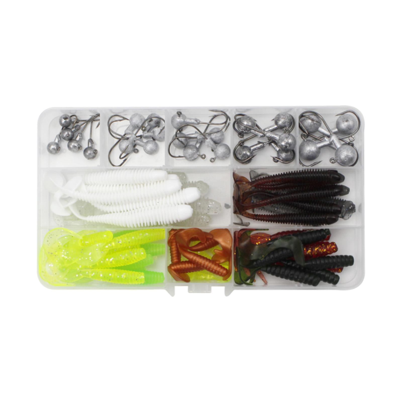 Fishing Lures Set for Bass Trout Portable Fishing Baits Crankbait Spoon Jigs