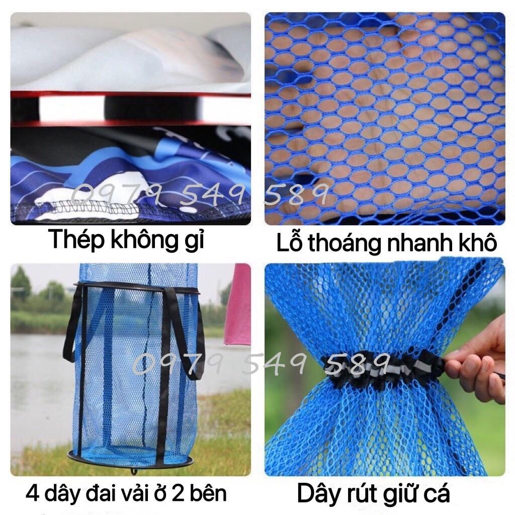 Giỏ Cá Câu Đài Rọng Đựng Cá Khung Kim Loại Siêu Bền