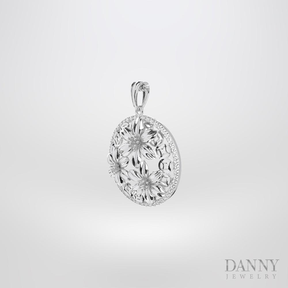 Mặt Dây Chuyền Nữ Bạc 925 Danny Jewelry Xi Bạch Kim DI4GZ021