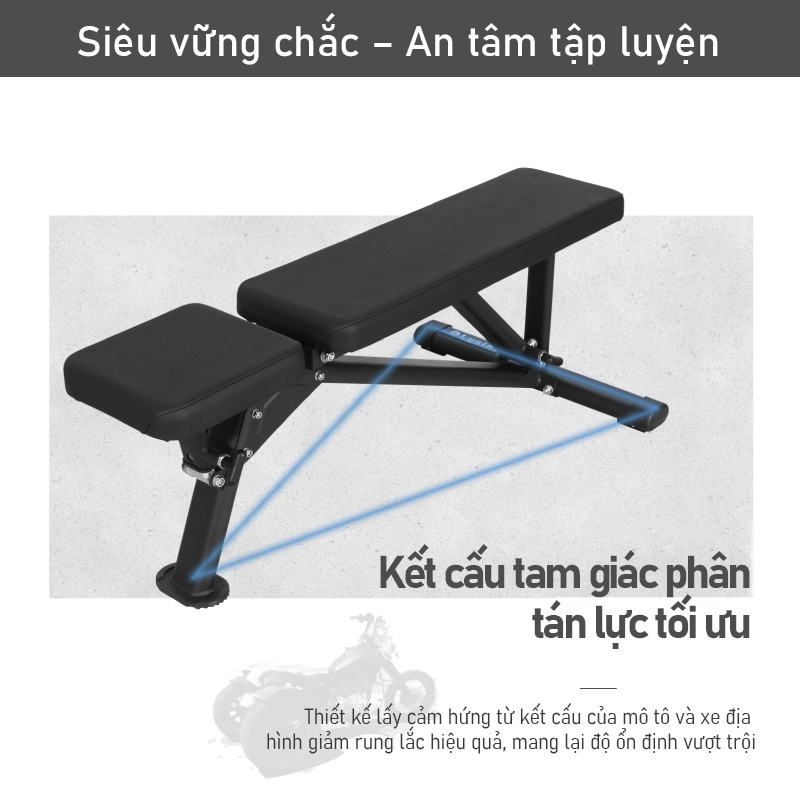Ghế Tập Thể Hình Đa Năng LYSIN - Ghế Tập Tạ Tay Và Đẩy Ngực Tại Nhà, điều chỉnh linh hoạt 18 mức