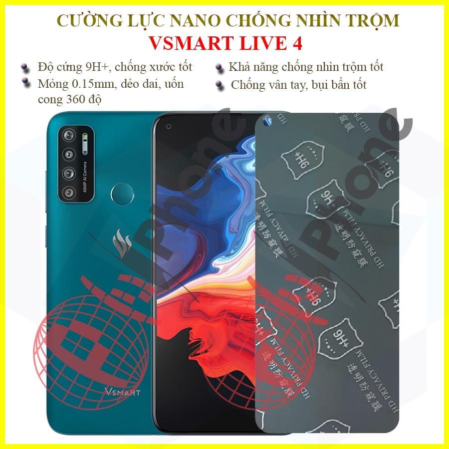 Dán chống nhìn trộm dành cho Vsmart Live 4 - Dán cường lực dẻo nano 9H+