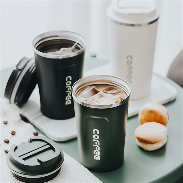 Bình nước giữ nhiệt trà coffee mugs Cleacco Chất Liệu Inox 304 Kiểu Dáng Hiện Đại ( 380 ML ) Boro Sport