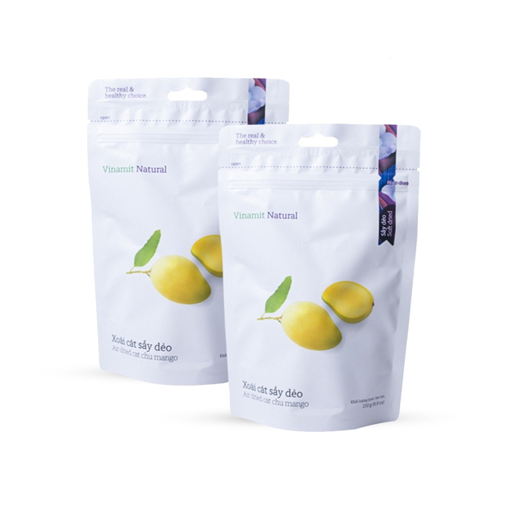 Xoài Sấy Dẻo VINAMIT 100g, xoài tươi nguyên chất không phụ gia hương liệu chất bảo quản