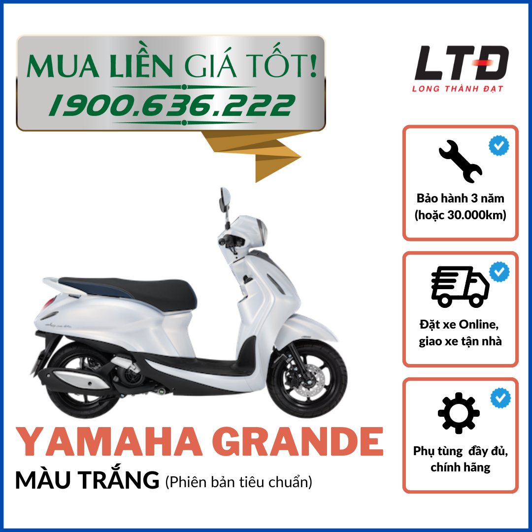 [HCM]-[TRẢ GÓP 0%] Yamaha Grande hoàn toàn mới - Bản tiêu chuẩn (Đủ màu)