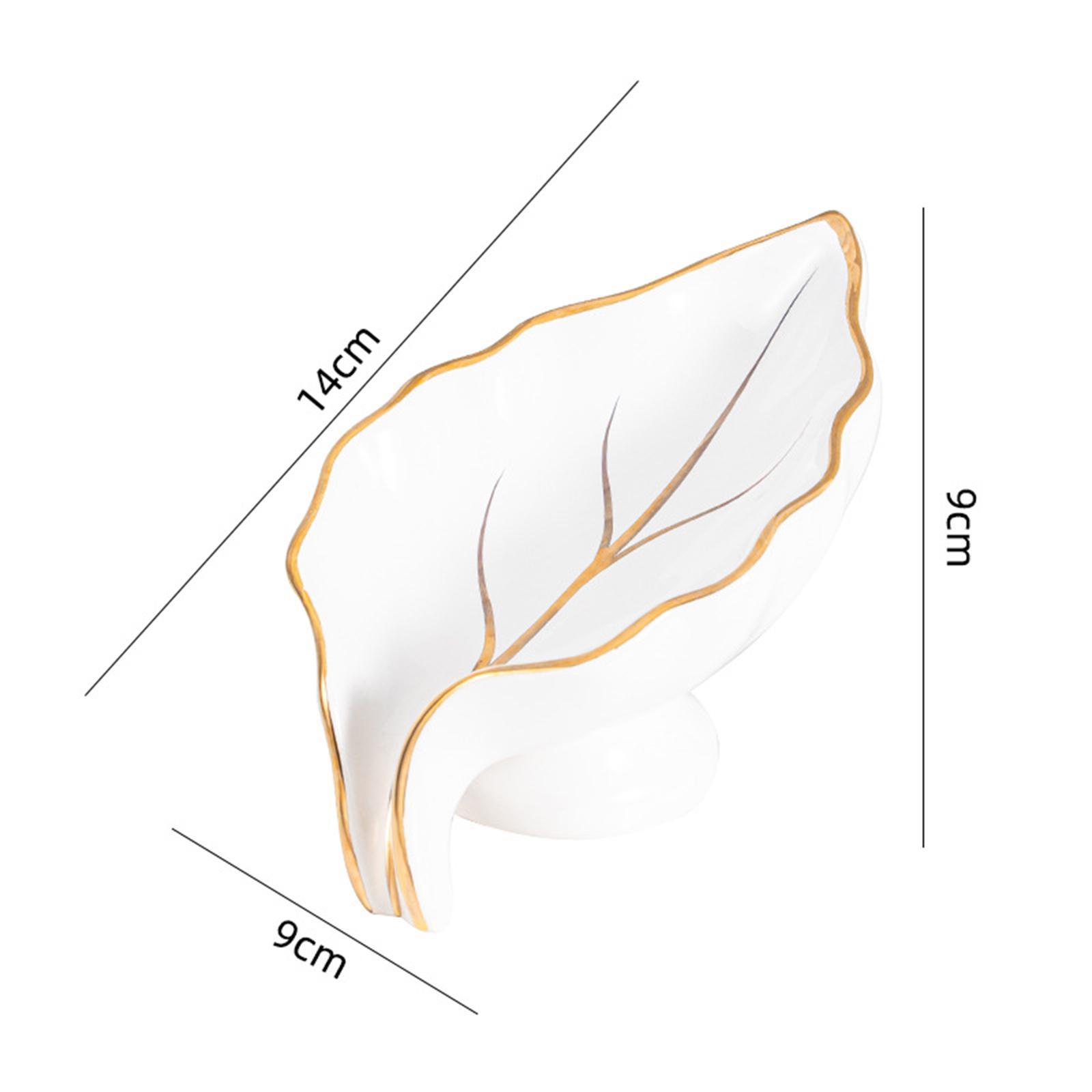 Ceramic Bathroom Soap Dishes Container Drain Tray Case Box for Bathtub White