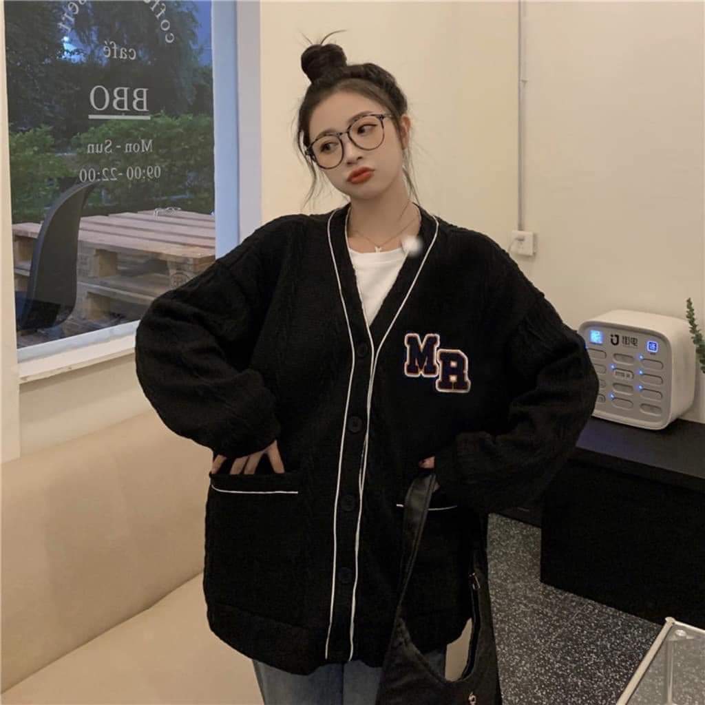 Áo khoác nỉ cadigan chất nỉ cotton 1 LỚP