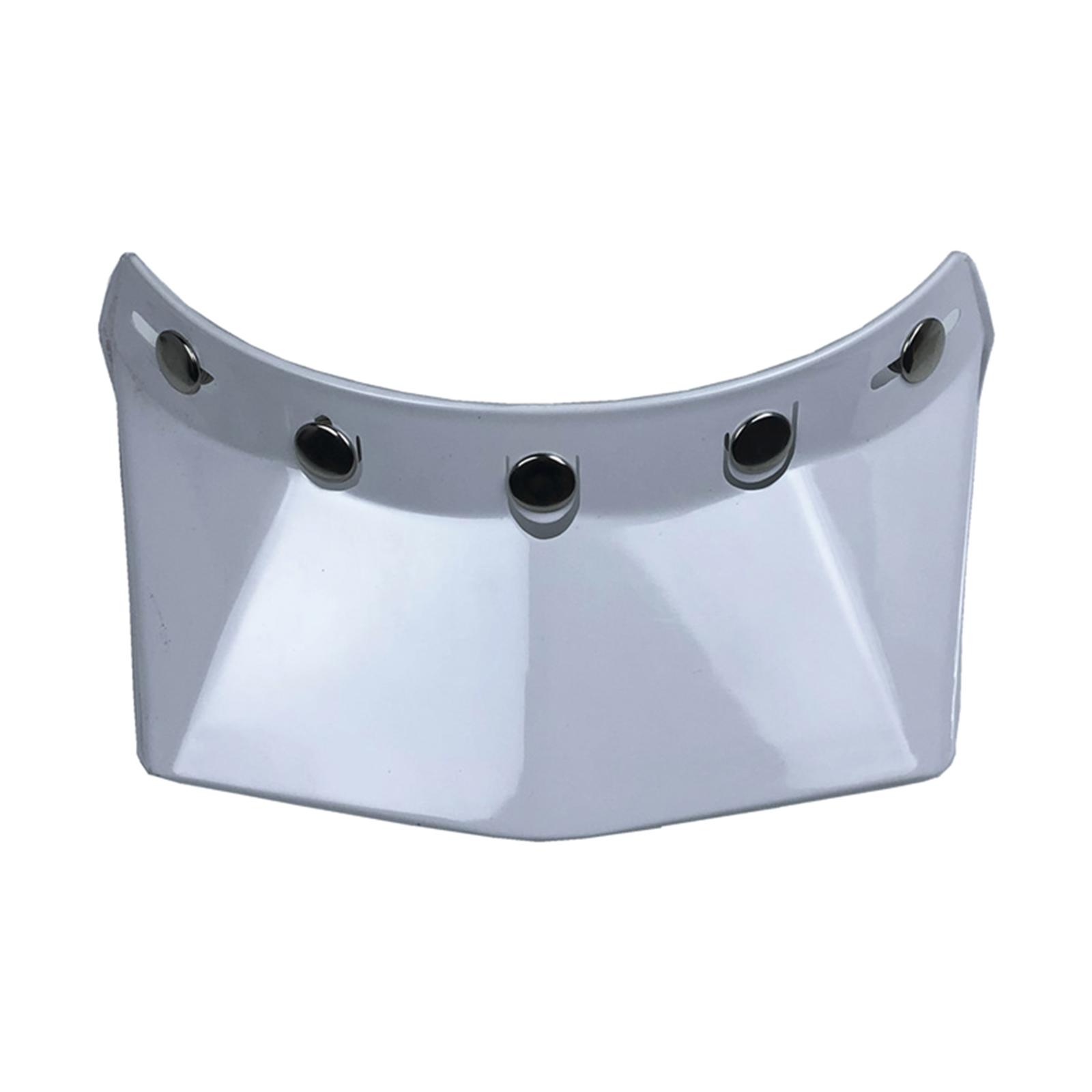 Vintage 5-Snap Motorcycle Helmet Visor Peak UV Sunshield for Most Open Face Half Face Or Vintage Helmets
