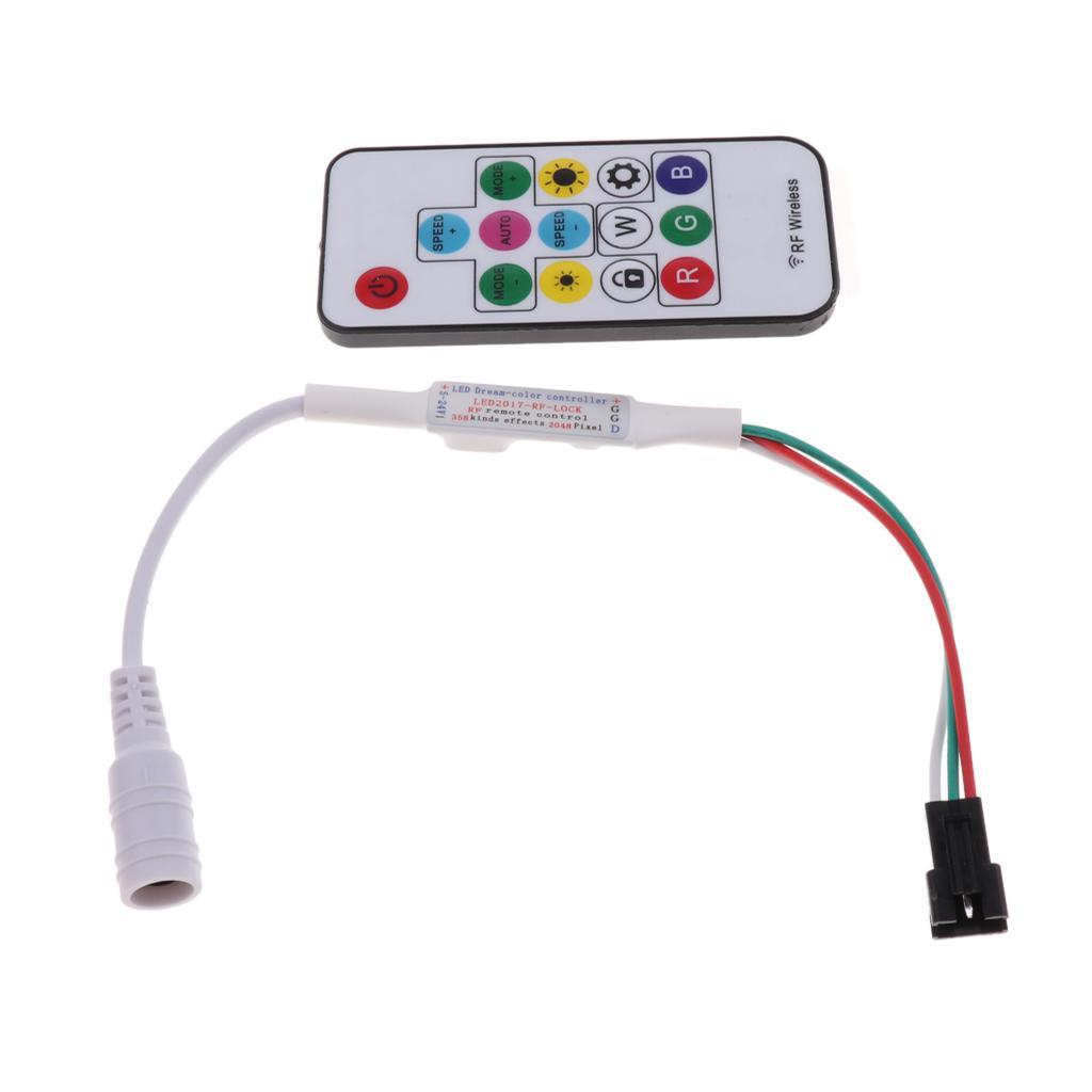 DC 5V to 24V RF Wireless Remote LED Controller Dimmer Mini Strip Light
