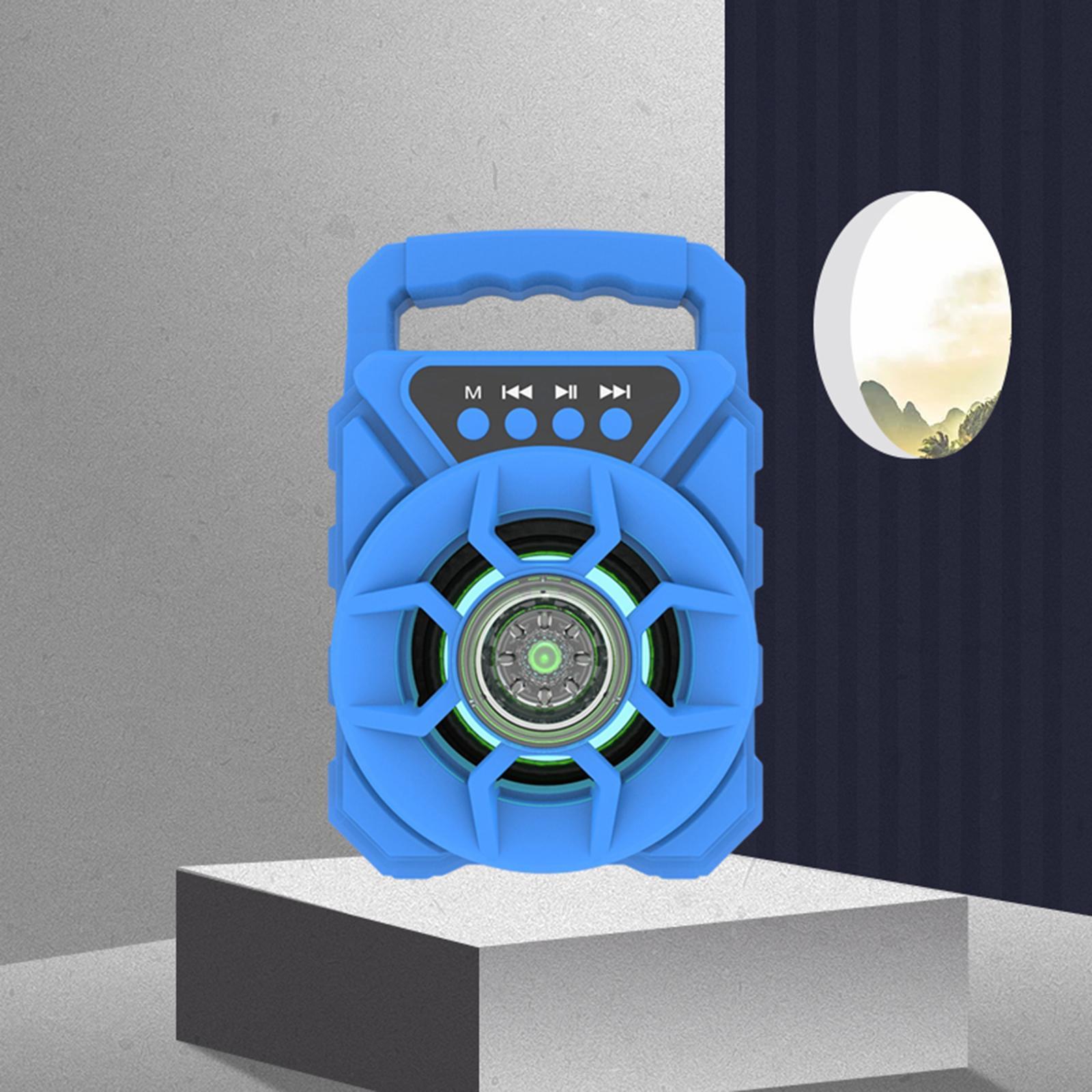 Portable Disco Subwoofer Bluetooth Speaker Rechargeable Blue