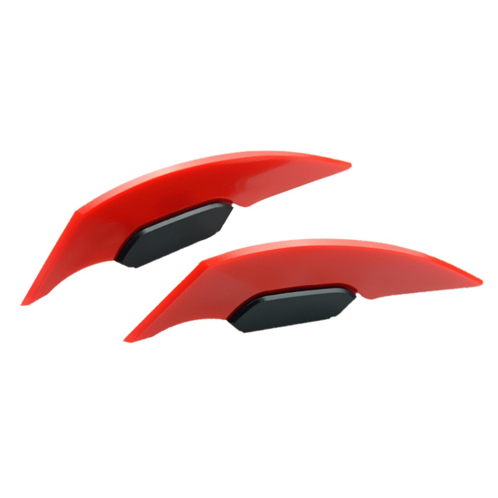 Motorcycle Winglet Aerodynamic Spoiler  for Electric Motorcycles Red