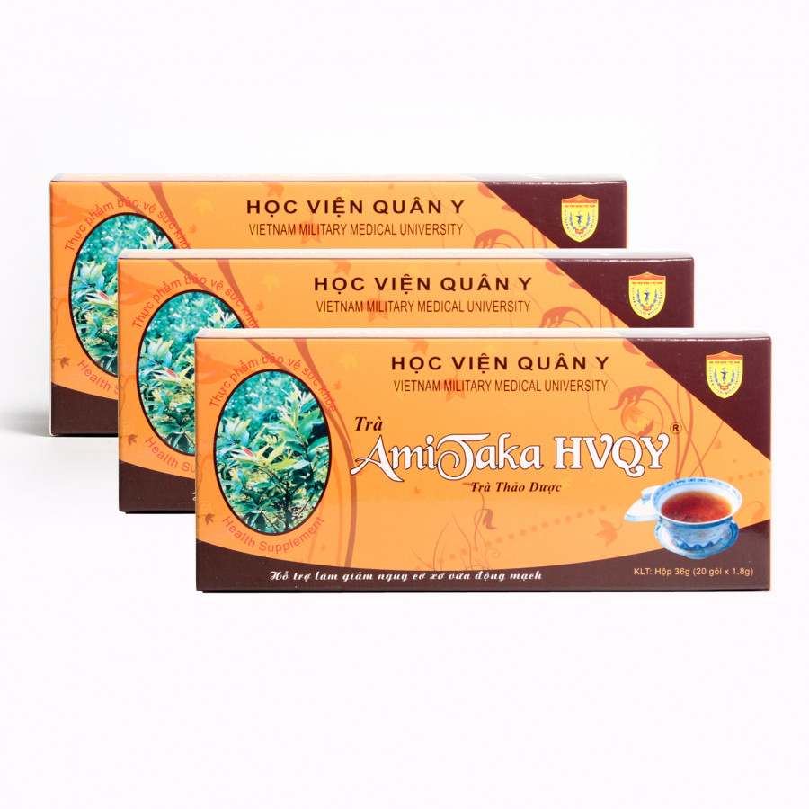 Combo 3 hộp Trà thảo dược AmiTaka HVQY hộp 20 gói