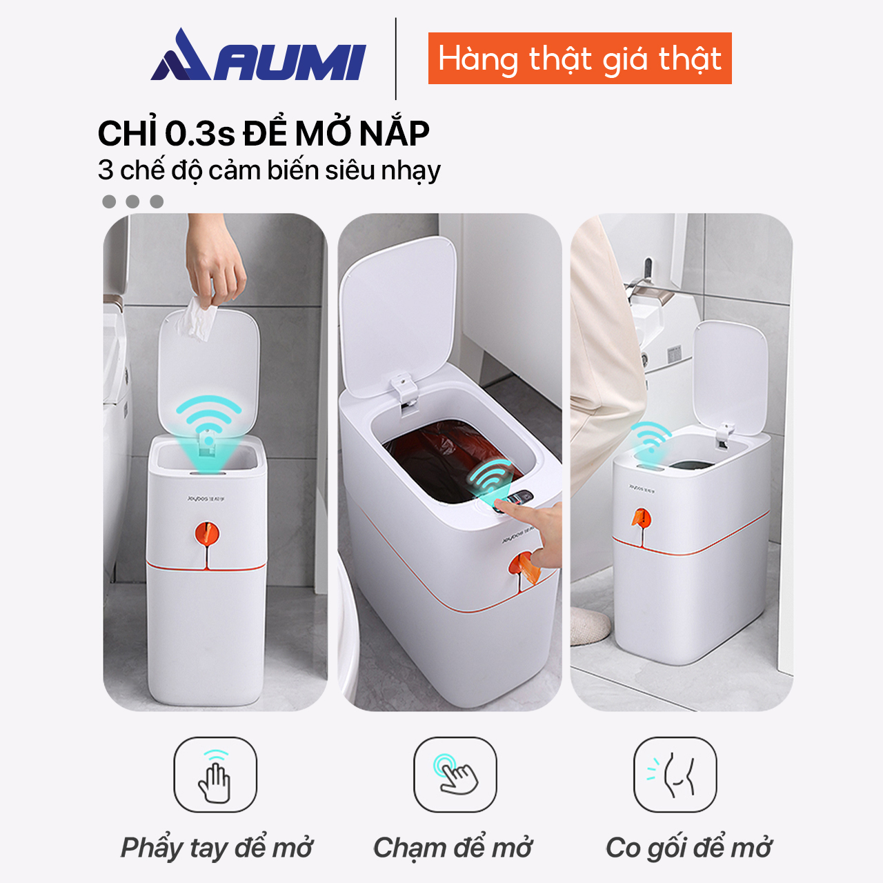 Thùng rác cảm ứng tự động JOYBOS CFY13 - Dung tích 13L