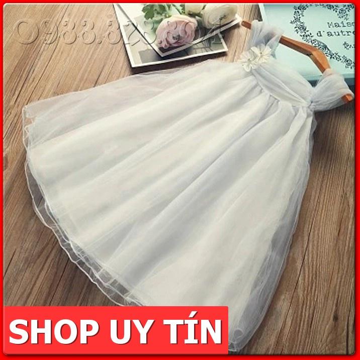 DC24 Size80-120 (6-22kg) Đầm công chúa cao cấp (Đầm voan xoè 3 tầng vải lụa dự tiệc đám cưới) hàng quảng châu