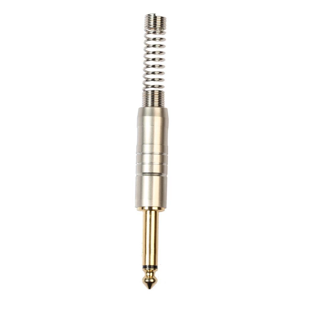 2 6.35mm Plated Plug Connector Video DIY Accessory