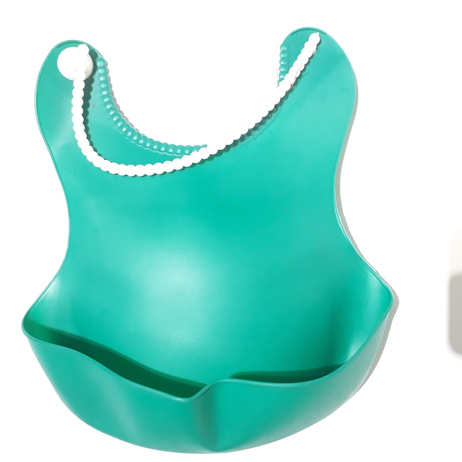 Set 2 Yếm ăn dặm có máng đựng chống thấm nước cho bé