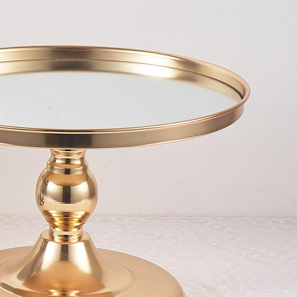 2x Iron Round Cake Stand Cupcake Pedestal Dessert Holder Party Decor Golden