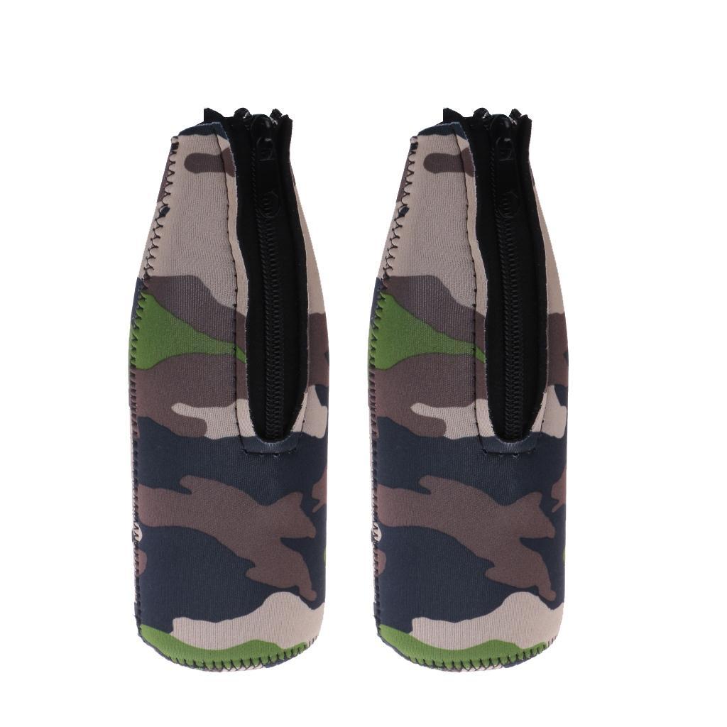 2pcs Camouflage Beer Bottle Cooler Neoprene Beverage Sleeve Holder Favour