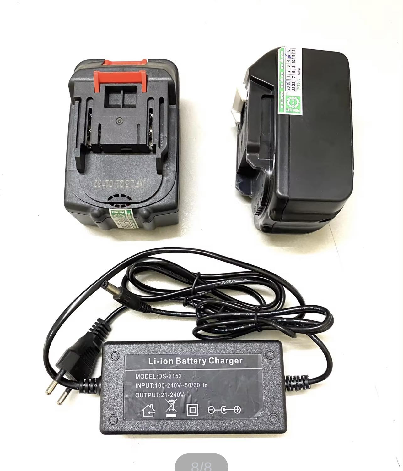 Sạc nhanh 3A cho pin máy khoan, Máy Mài , Máy Siết, Máy rửa Xe Pin, pin Li-ion 21V - 3A, đèn báo đầy pin, pin đầy tự ngắt