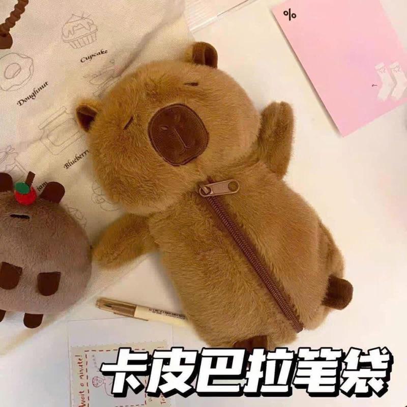 Túi Đựng hình Gấu Bông Capybara Nâu Dễ Thương Cho Bé