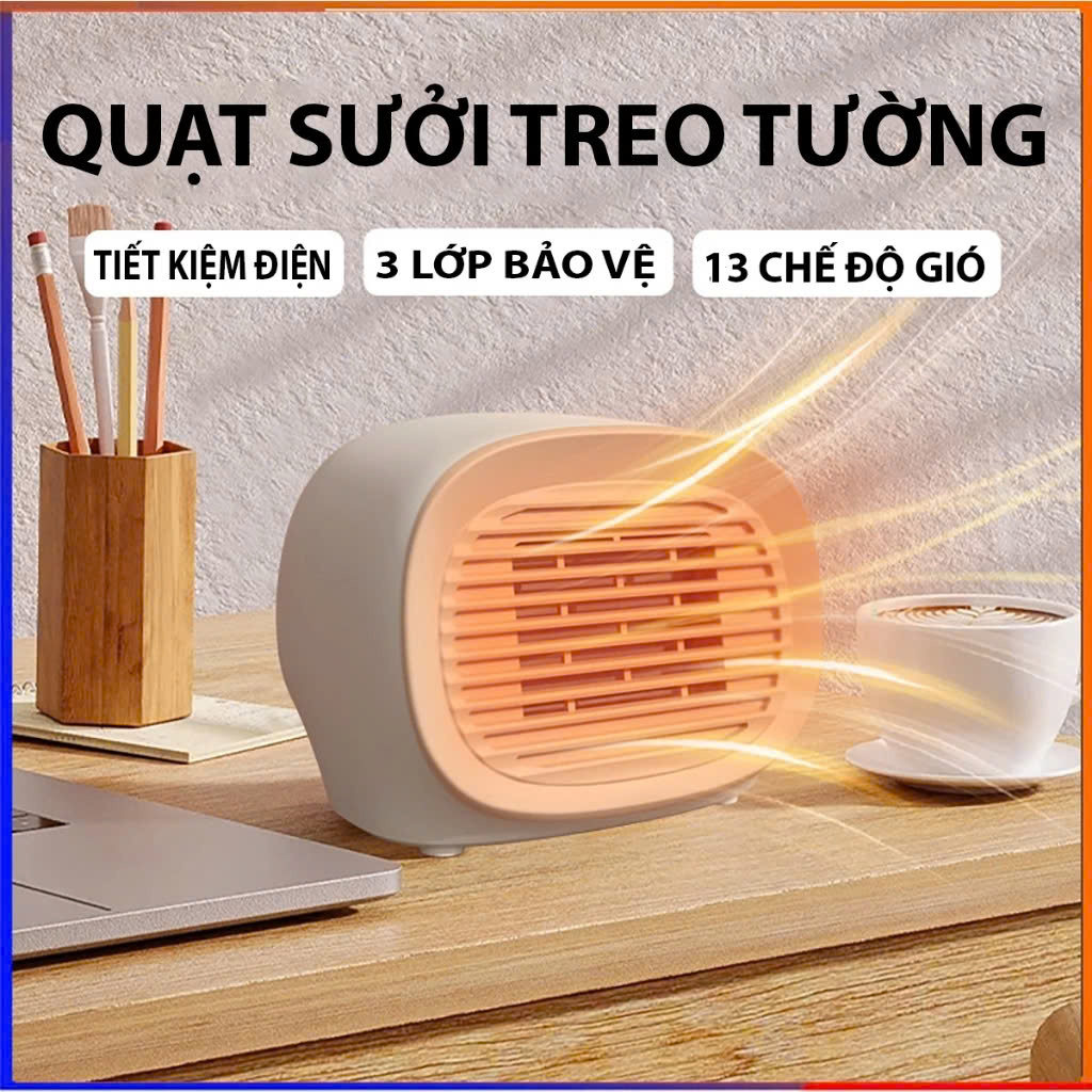 Máy sưởi gốm không khô da mini nhập khẩu quạt sưởi ceramic không đốt oxi, không phát sáng, làm nóng nhanh Trong 3s mùa đông để bàn văn phòng Vận Hành Êm Ái An Toàn Tiết Kiệm Điện Cân Bằng Độ Ẩm Yên Tĩnh Cho Giấc Ngủ Du Lịch Phượt Dã Ngoại - Hàng Nhập Khẩu
