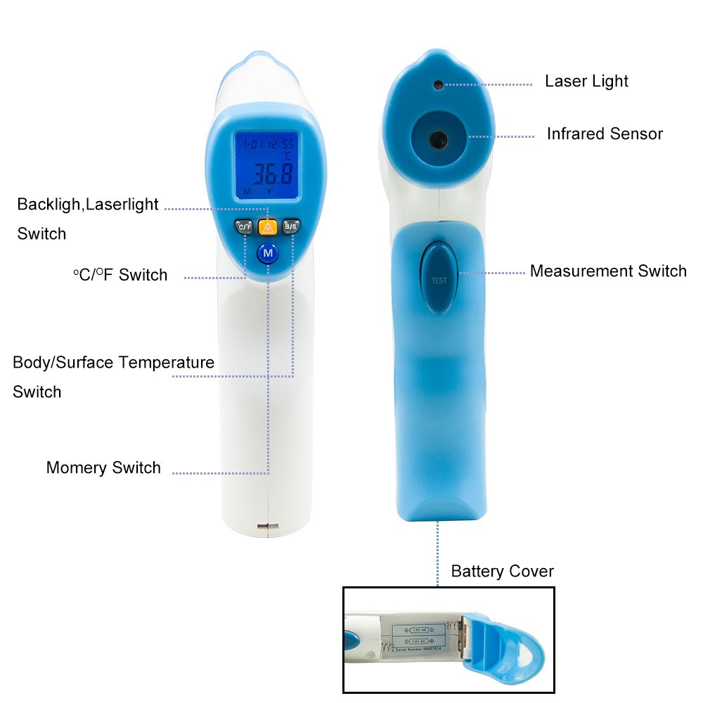 Nhiệt kế hồng ngoại không tiếp xúc Bliss - NC9900 ,có chức năng laser chỉ điểm bắn