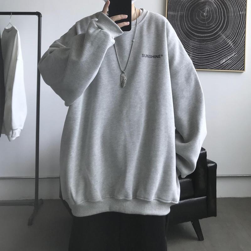 Áo Sweater Đen Cổ Tròn Dáng Rộng Thời Trang Xuân Thu Cho Nam