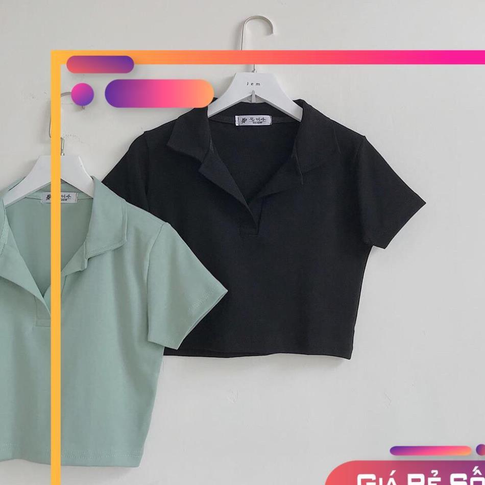 Áo Croptop POLO Nữ vải mịn