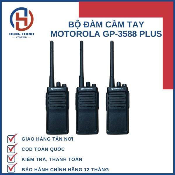 Bộ đàm Motorola GP 3588 Plus(Đen) - Công suất lớn 12W - Hàng chính hãng