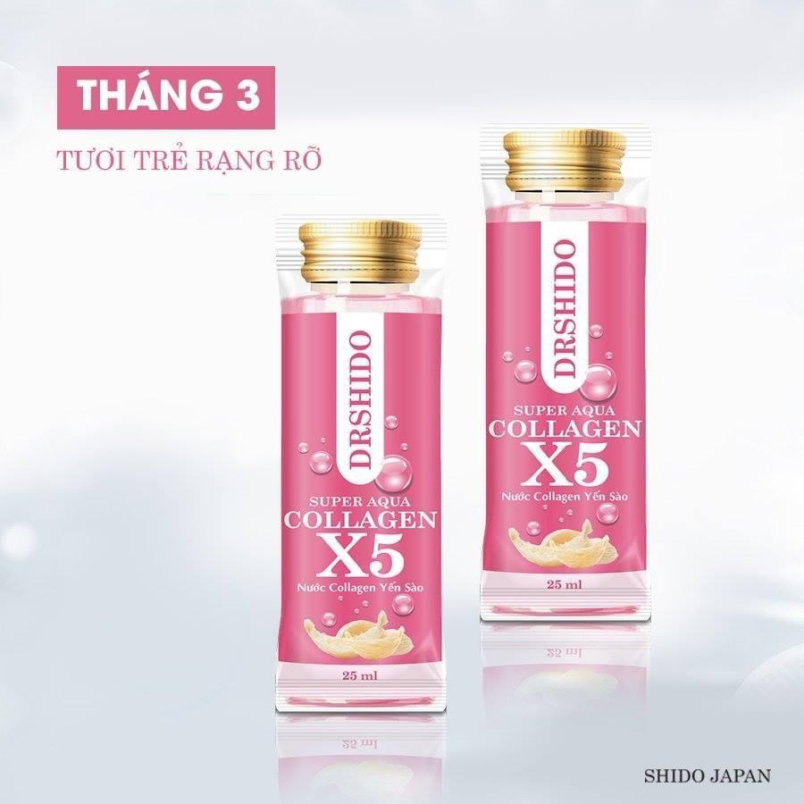 Nước Collagen Yến Sào Motree Super Aqua Collagen X5 1 HỘP 10 gói