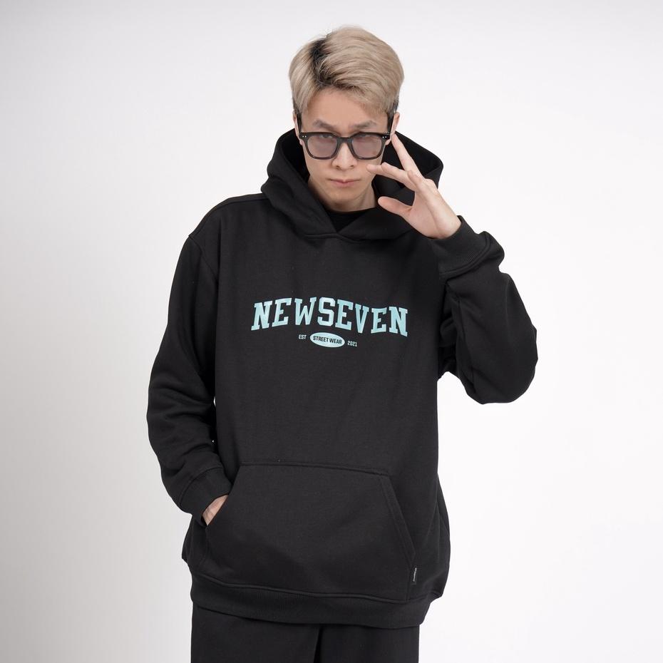Áo hoodie nỉ bông N7 NEWSEVEN basic nam nữ form rộng thu đông Local Brand