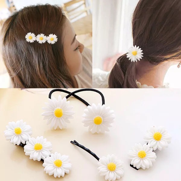 Combo 5 Chun Kẹp Tóc Kẹp Tăm Hoa Cúc