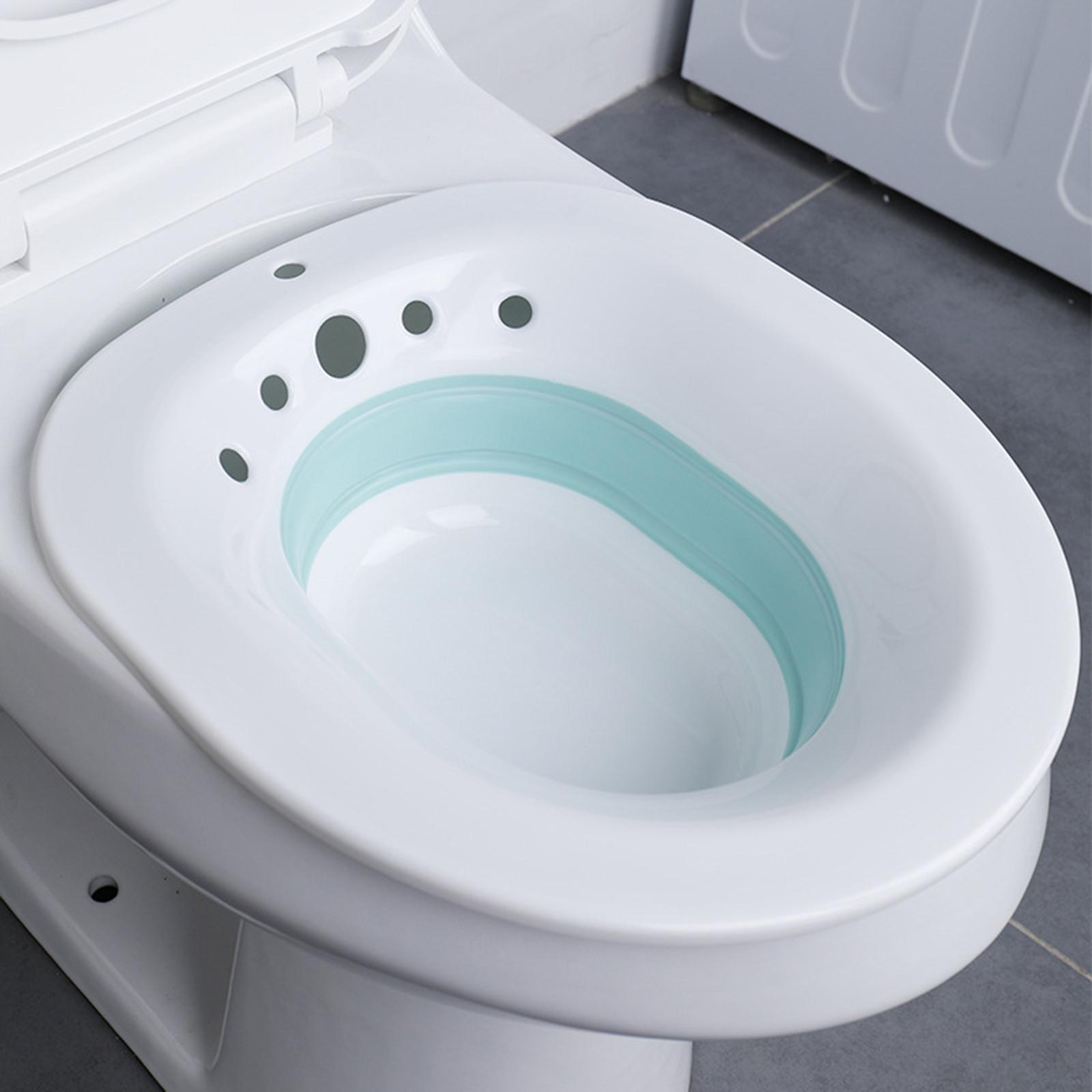 Hip Soaking Bath Tub High-Spa Sitz Bath for Hemorrhoids Avoid Squating Pink