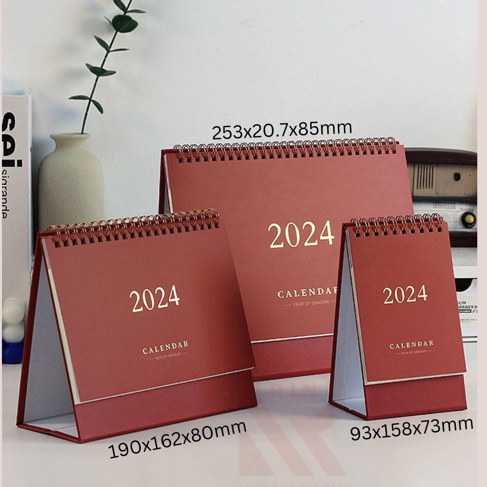 Lịch Để Bàn 2024/ Lịch 2024 ghi chép kế hoạch hằng ngày, thiết kế đơn giản