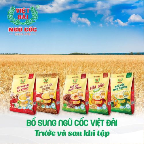 Bột Ngũ Cốc Sữa Bắp Canxi VIỆT ĐÀI Bổ Sung Canxi Giúp Xương Chắc Khỏe Túi 450gam