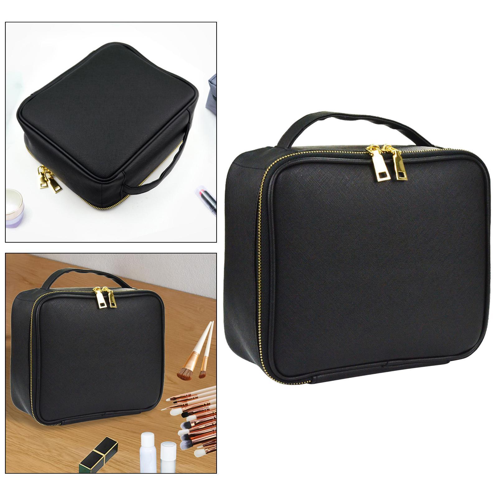 Makeup Cosmetic Bag Double Zipper Storage Washable Organizer for Accessories Shampoo