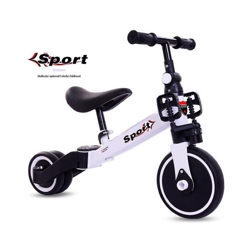 Xe đa năng cao cấp -chòi chân cụp xoè 3 bánh cho bé