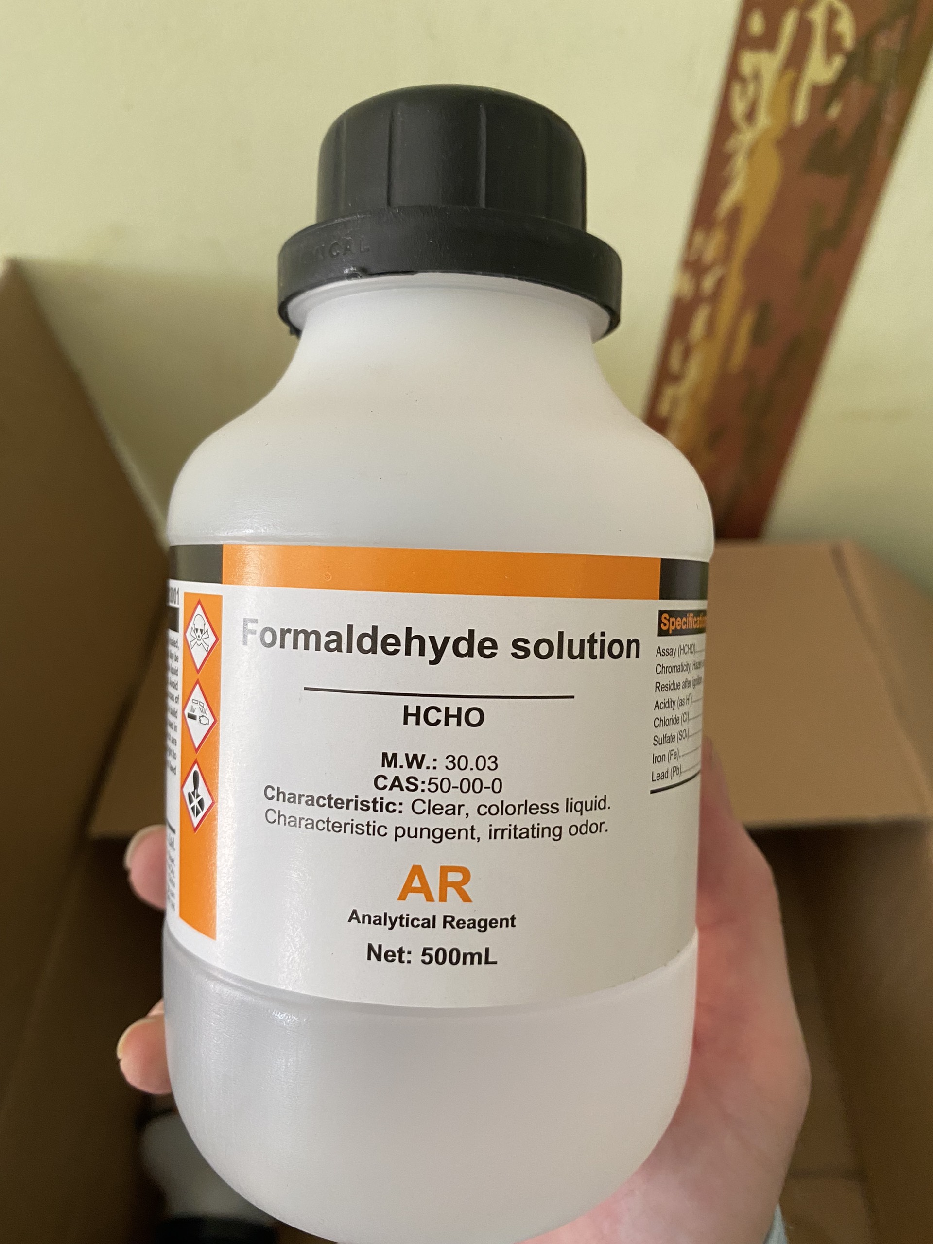 Formol sát khuẩn, formoldehyde sát khuẩn ao nuôi tôm cá, chai 500ml