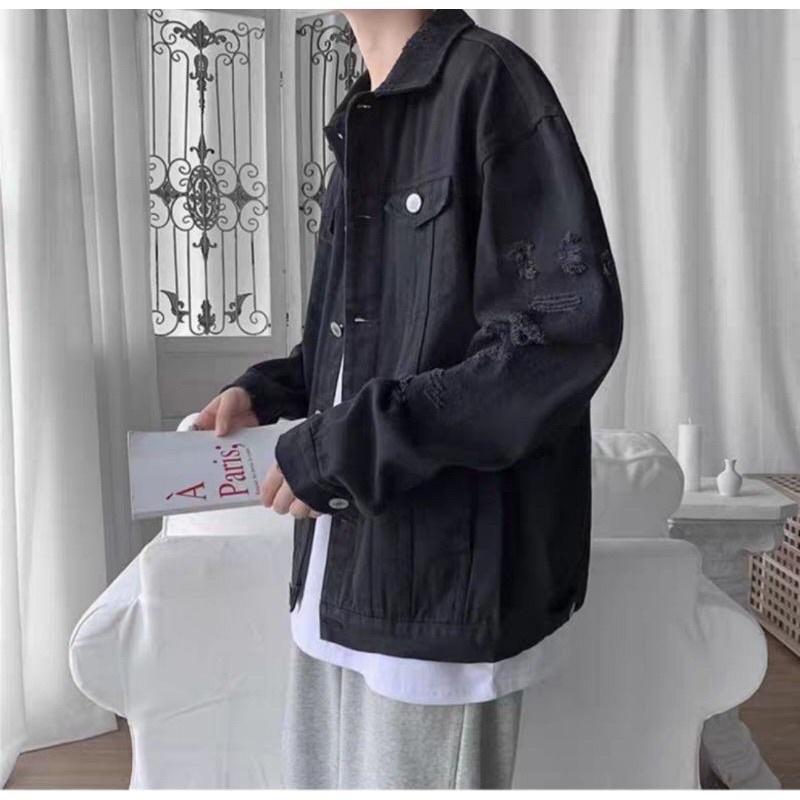 Áo khoác jeans Demin nam đen loại hàng cao cấp sumisu shop