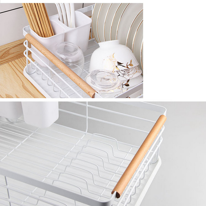 KỆ ĐỰNG CHÉN ĐĨA RÁO NƯỚC MAPLE JOY BLACK 2 TẦNG RÁO NƯỚC