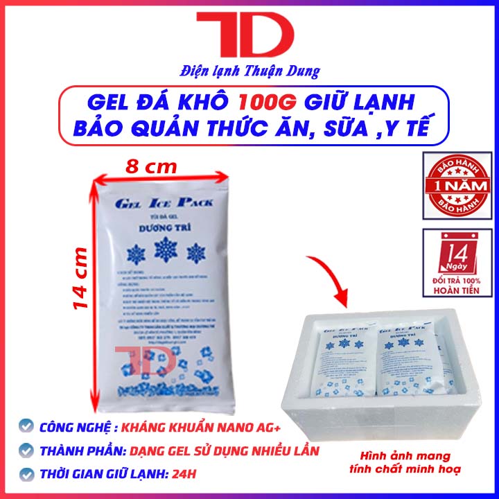 Gel đá khô giữ lạnh, túi đá gel giữ lạnh mỹ phẩm, bảo quản kem, socola, thực phẩm - Điện Lạnh Thuận Dung