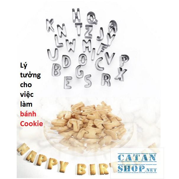 Set 26 Khuôn cắt bánh Cookie hình chữ, khuôn tạo hình bánh Cookie kiểu dáng đáng yêu, xinh xắn GD230-KhuonBanh-Chu