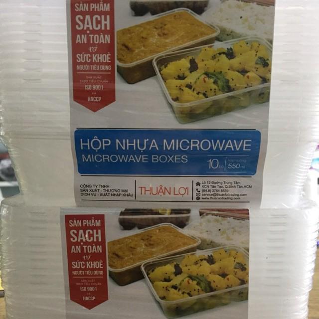 combo 10 Hộp nhựa microwave Thuận lợi(10h kèm nắp)